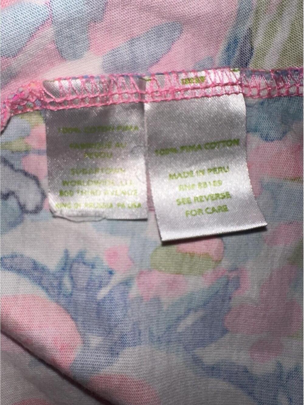 Lilly Pulitzer Kristen Dress in Gumbo Limbo A-Line Tunic Dress Pink Blue Sz XL - Picture 8 of 8